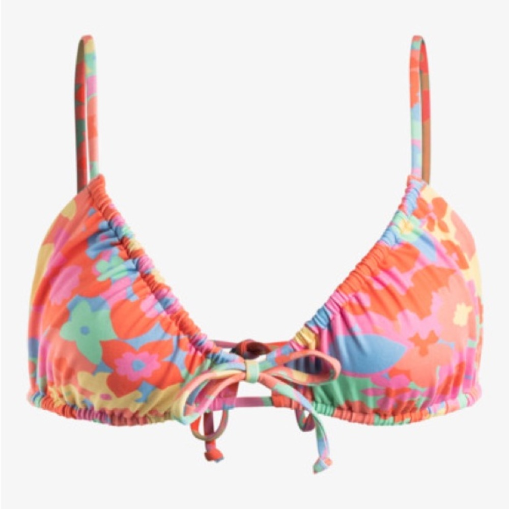 NWT Billabong Coast is Clear Ruched Bikini Top